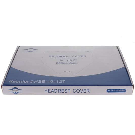 HSB - Poly Headrest Cover, 14" x 9.5", 250/Pk