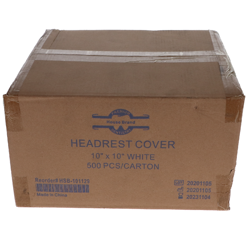 HSB - Headrest Cover Paper/Poly 10x10 White 500/Cs