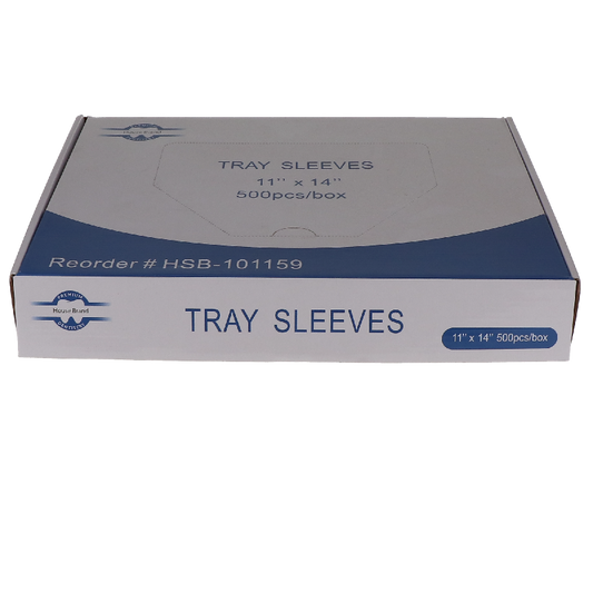HSB - Plastic Tray Sleeves, 11" x 14", 500/Bx