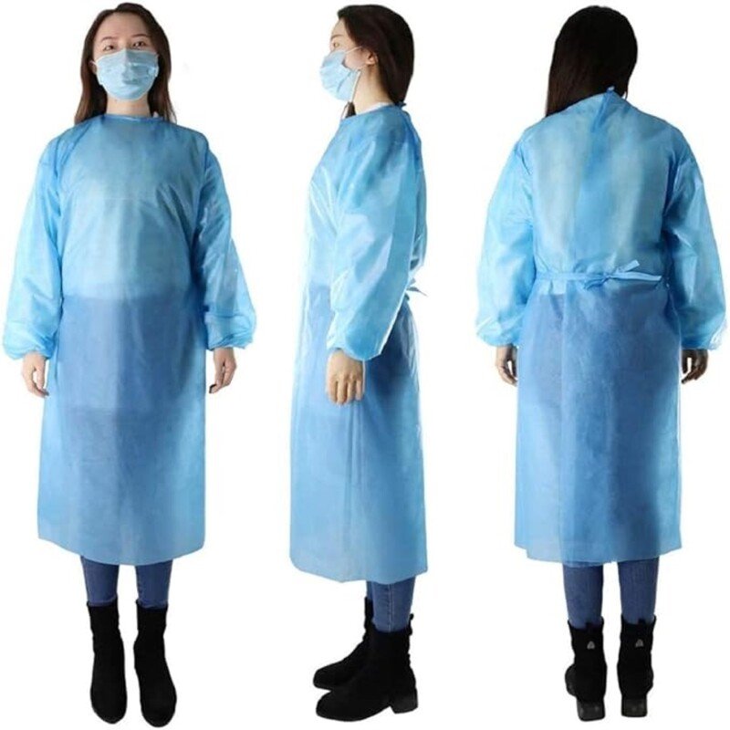 HSB - Disposable Procedure Isolation Gowns, Blue, 10/Pk