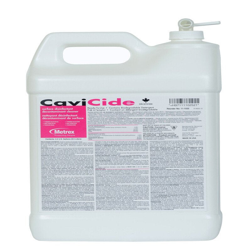 Cavicide Surface Disinfectant and Cleaner, 2.5 Gal Bottle