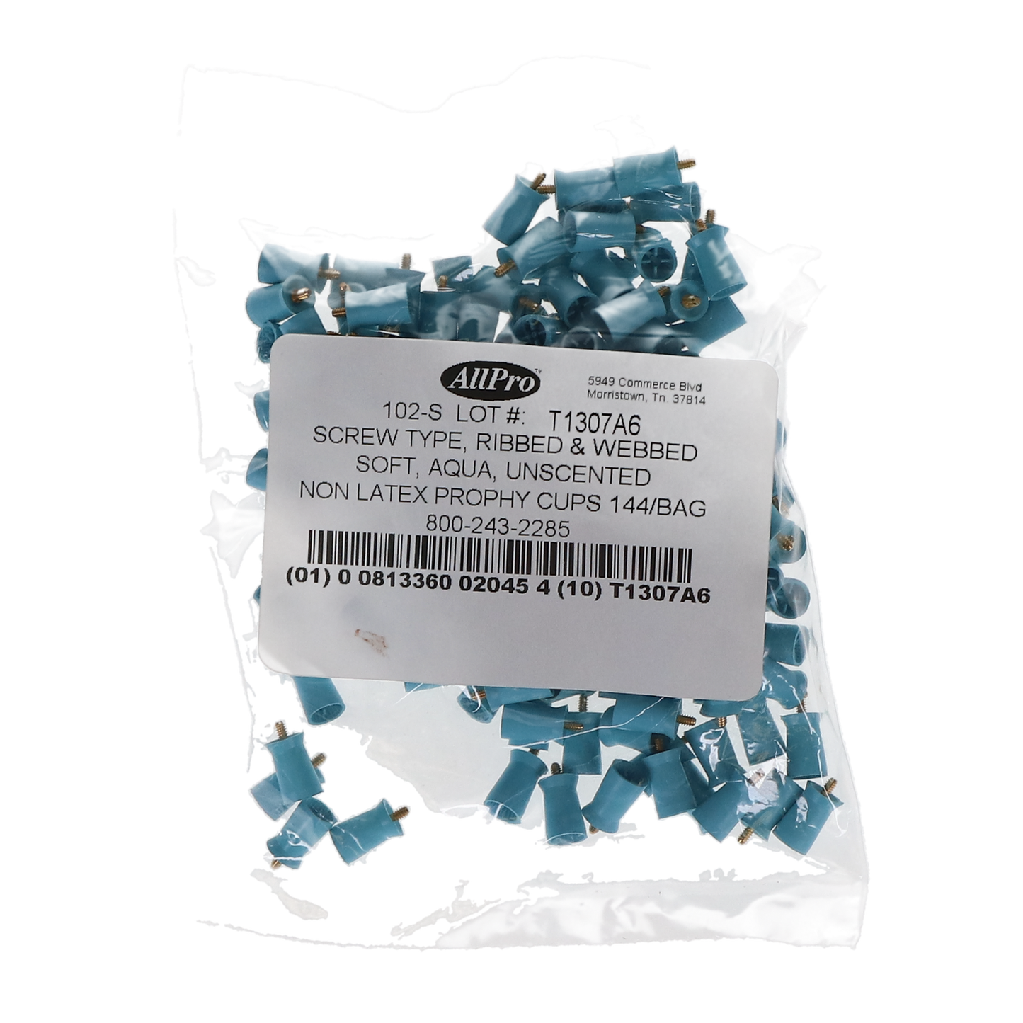 Allpro: Nonlatex Prophy Cups – Screw Type, Ribbed and Webbed - 102-S-1000