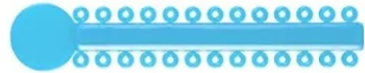 Versa-Tie™ Elastomeric Ligature Ties, Pack of 46 sticks - 1,012 ties ORing Elastic - Orange