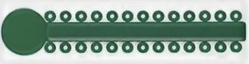 Versa-Tie™ Elastomeric Ligature Ties, Pack of 46 sticks - 1,012 ties ORing Elastic - Dark Green