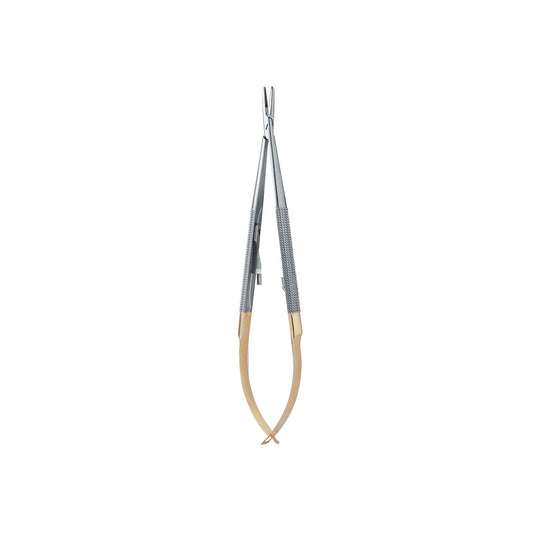 Barraquer Needle Holder with Tungsten Carbide, Locking, Straight, 14CM - HiTeck Medical Instruments
