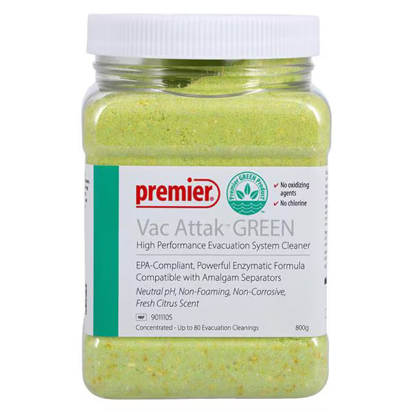 VacAttak Dental Evacuation Cleaner, 800gm #9011101 Vac Attak - green