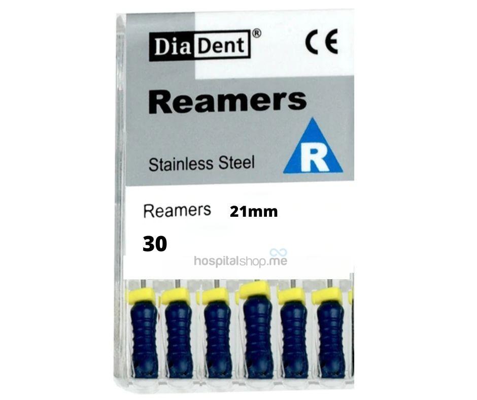 DiaDent Reamers 21mm 6 Files/Pack - #8