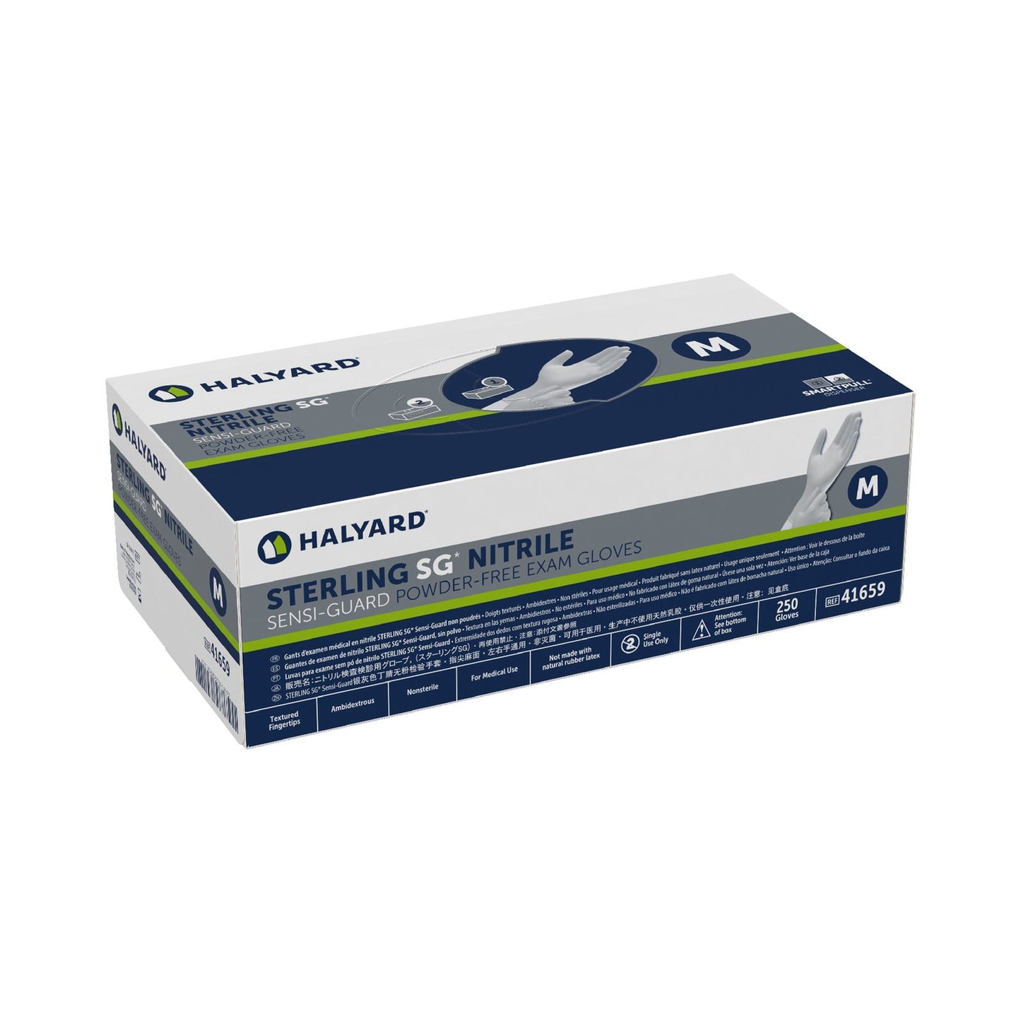Halyard: Sterling SG Gloves Nitrile PF X-Large Grey 250/bx - 41662