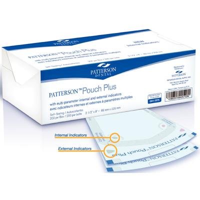 Patterson: Pouch Plus 5.25 x 6.5 Sterilization Pouches 200/bx - 437541