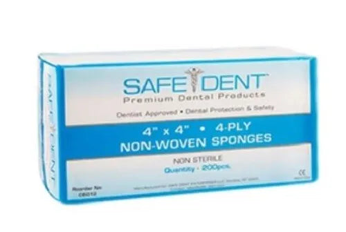 Gauze Sponge - Non-Woven, 4"x4" 4-Ply - 2000/Cs #C6012