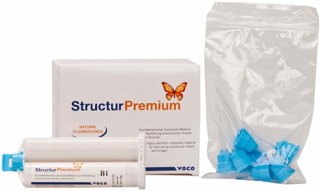 Voco Structur Premium Temporary Material, Self-Cure, Cartridge Set, 75 g, A1, 1/Pk, 1712