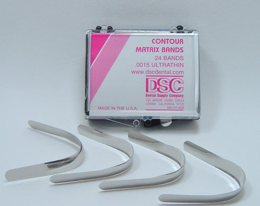 Contour Matrix Bands, .002 Rigid Regular, 0015 Soft Ultra Thin, 24/Pk -DSC