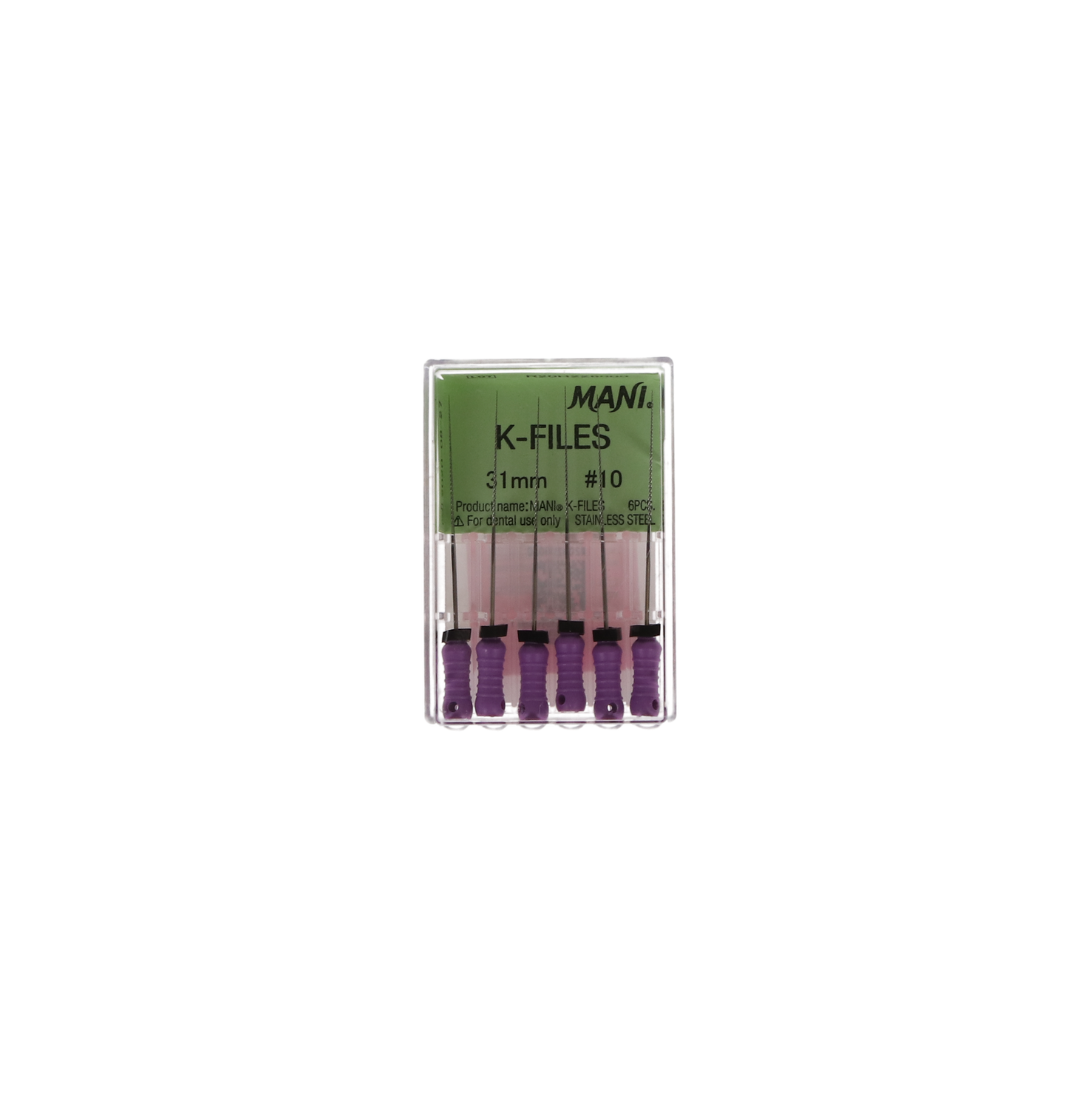 K-File, Stainless Steel, 31 mm, # 10, Purple, 6/Pk, MK3110
