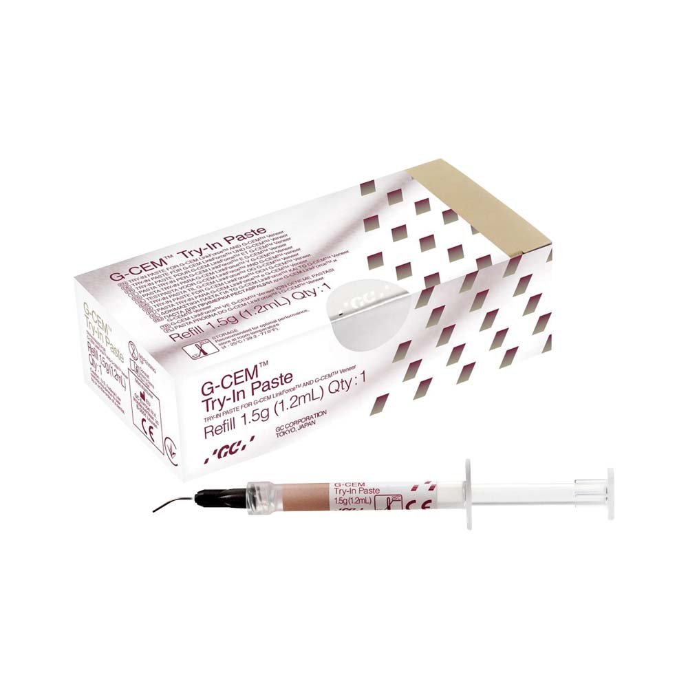 GC America G-CEM Try-In Paste Syringe Bleach