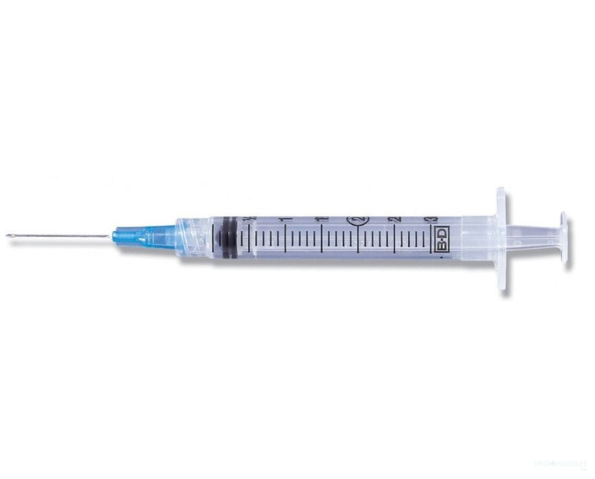 BD Luer Slip Tip Syringe with Detachable Needle - 21GA - 1" - 100/Box