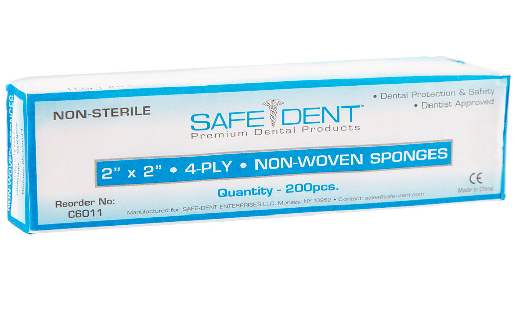 4/Ply Sponge Gauze Non-Woven 2"x2", 5000/Case #C6011 25/Sleeves