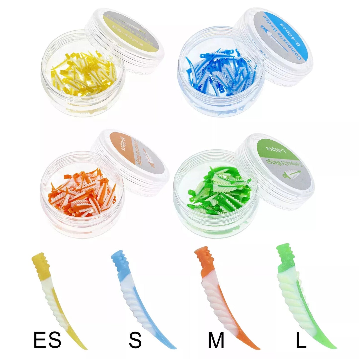 Composite Plastic Wedges Autoclave 40/Pk - M - Orange