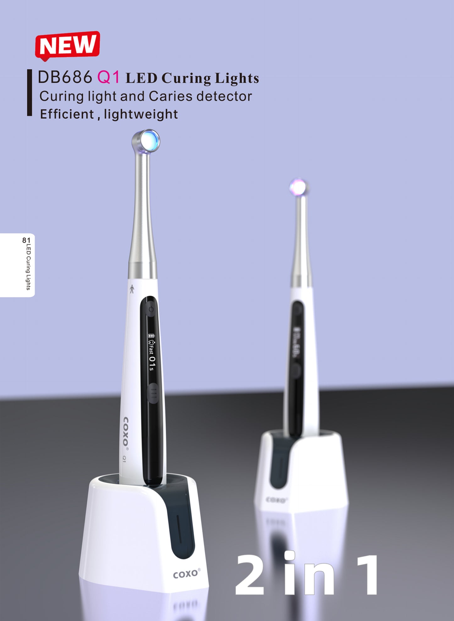 COXO DB686 Q1 LED Curing Light – Cordless Dental Curing Unit