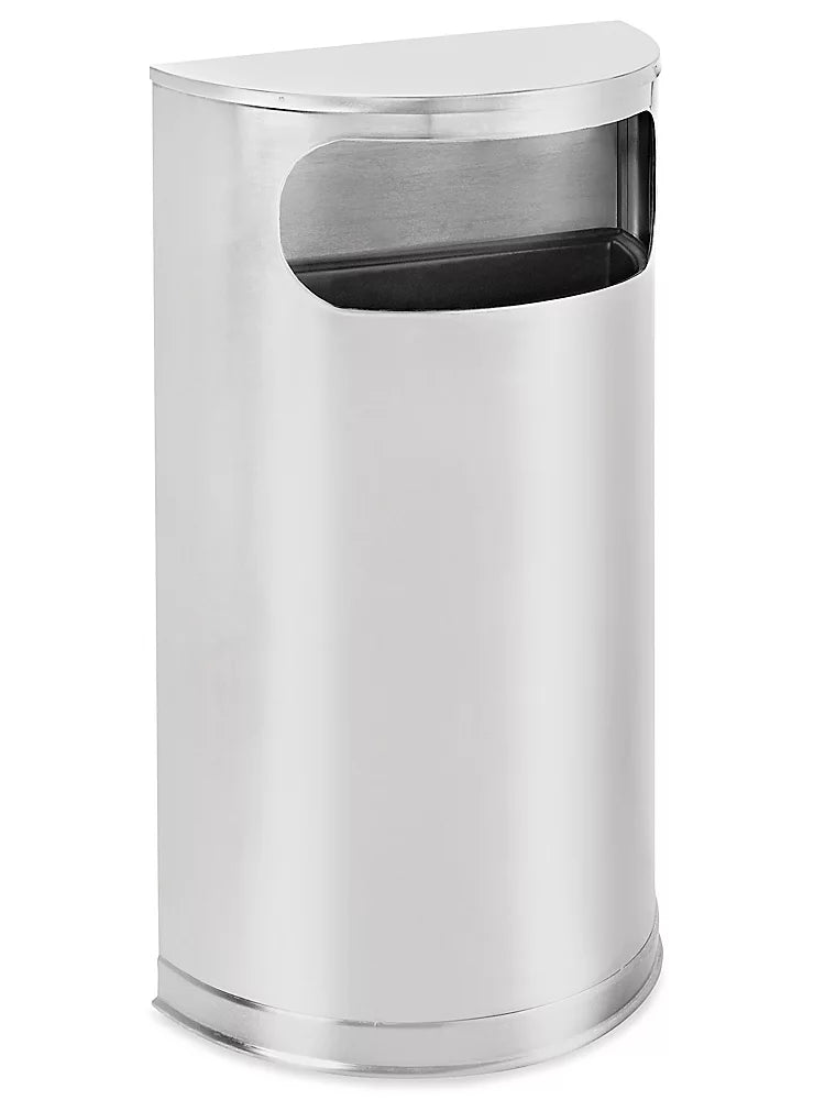 Side-Entry Trash Can - 9 Gallon, Stainless Steel, H-4179