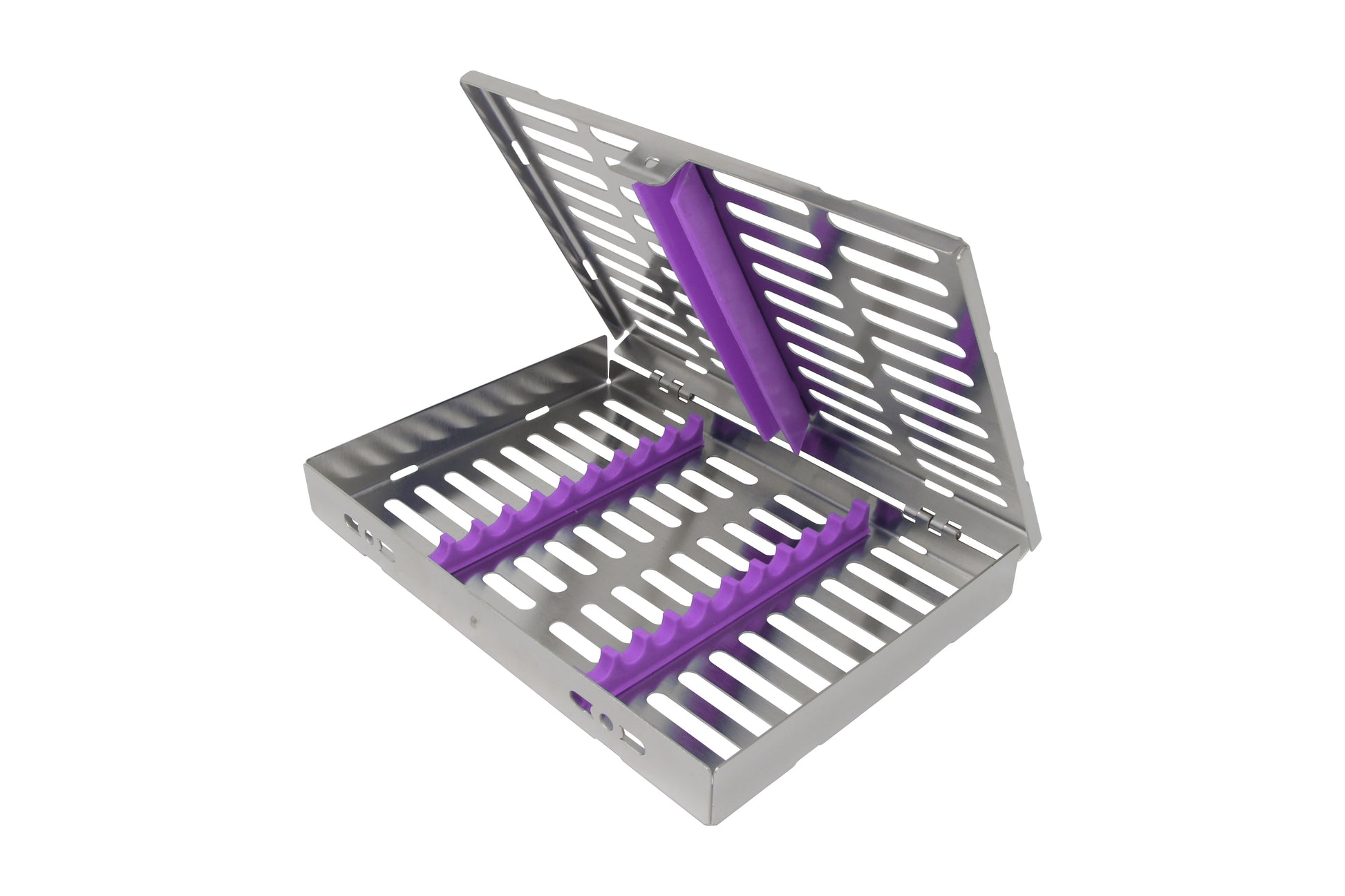 Sterilization Cassette for 10 Instruments - 180x130x22, W/O Lock, Non Detatchable - HiTeck Medical Instruments
