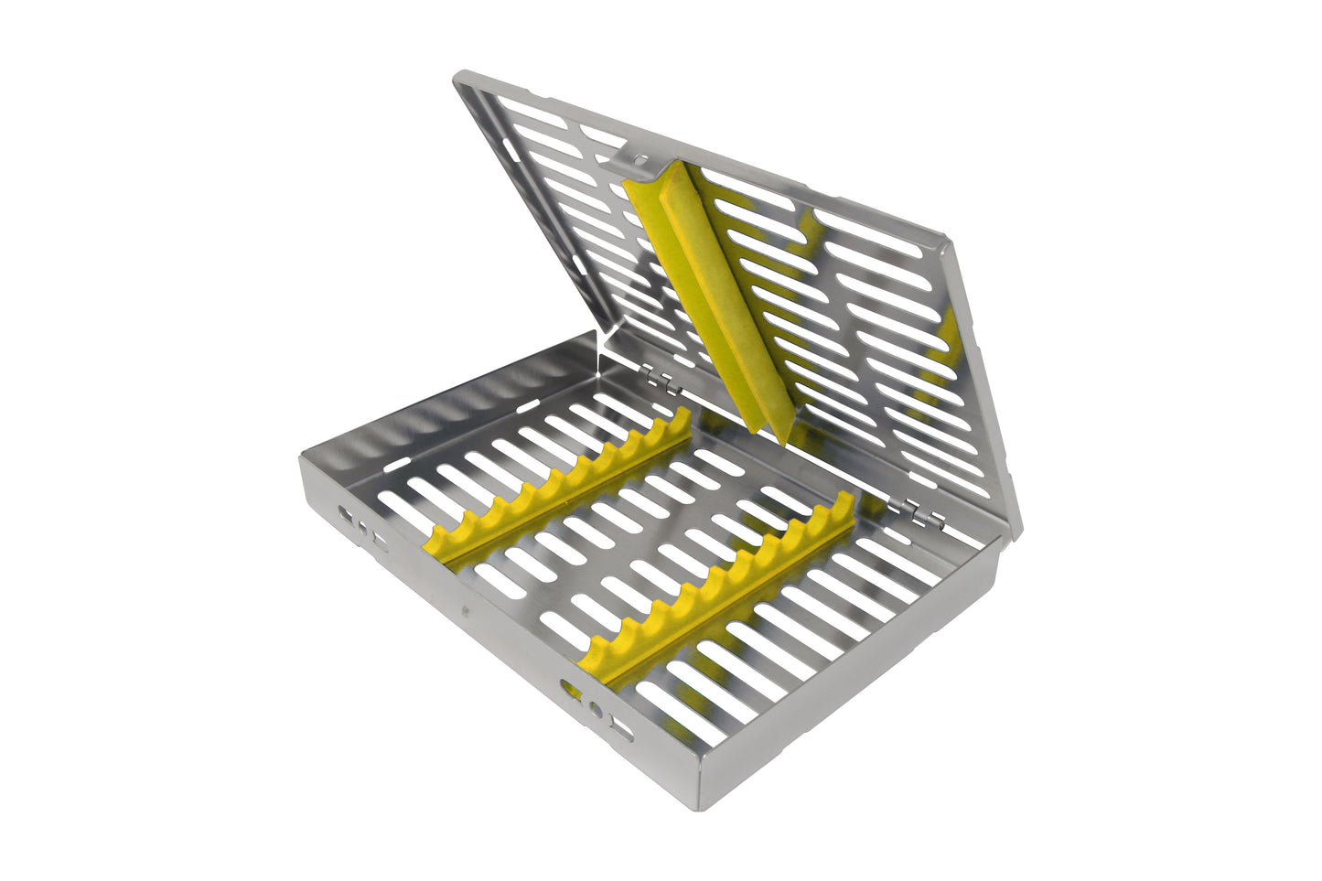 Sterilization Cassette for 10 Instruments - 180x130x22, W/O Lock, Non Detatchable - HiTeck Medical Instruments