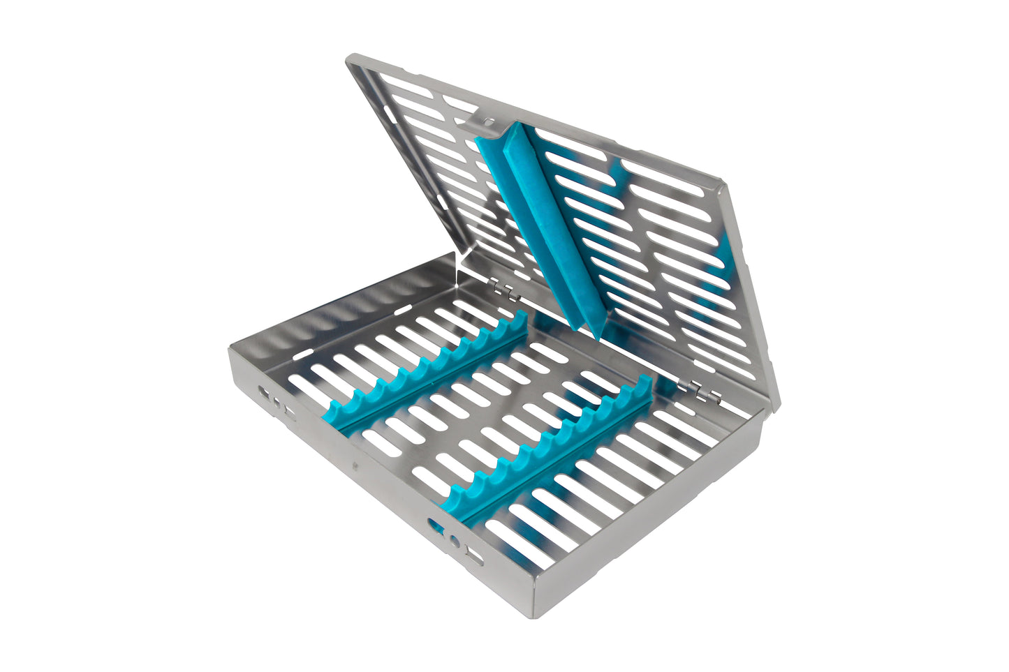 Sterilization Cassette for 10 Instruments - 180x130x22, W/O Lock, Non Detatchable - HiTeck Medical Instruments