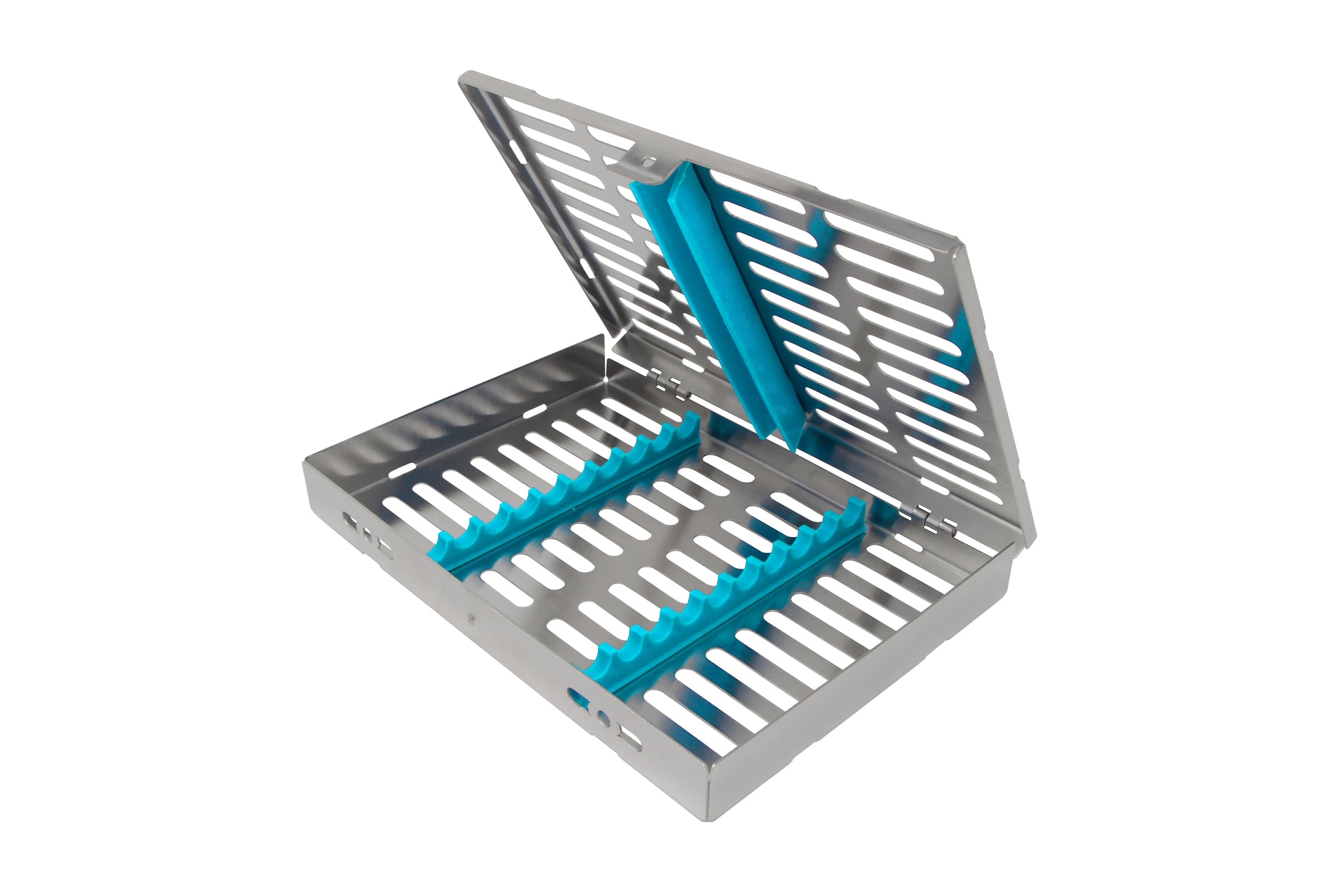 Sterilization Cassette for 10 Instruments - 180x130x22, W/O Lock, Non Detatchable - HiTeck Medical Instruments