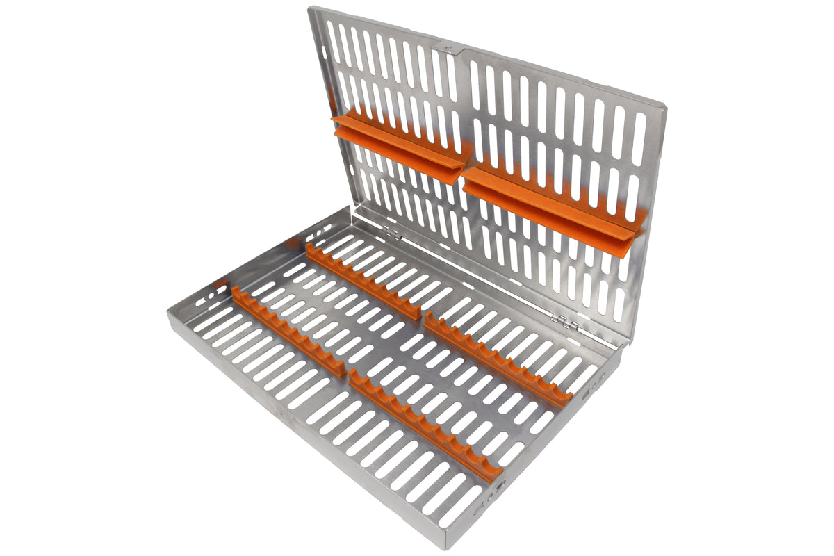 Sterilization Cassette for 20 Instruments - 260x180x22, W/O Lock, Non Detatchable - HiTeck Medical Instruments