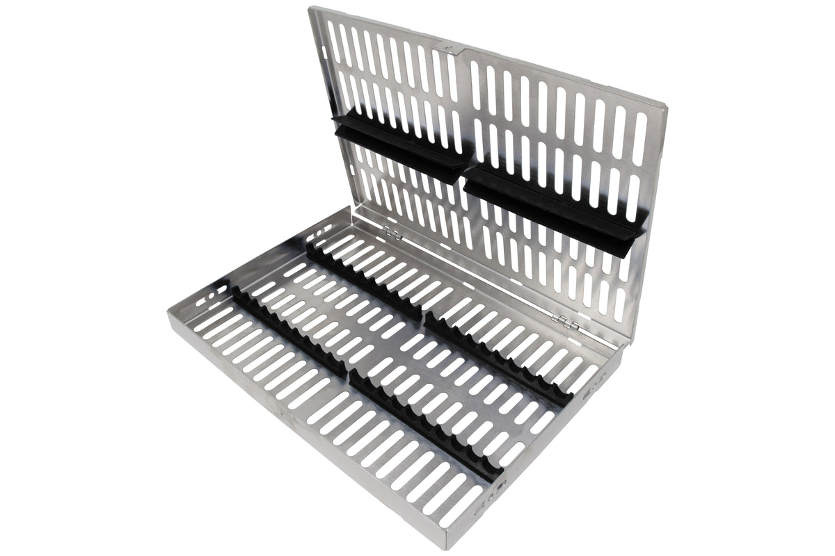 Sterilization Cassette for 20 Instruments - 260x180x22, W/O Lock, Non Detatchable - HiTeck Medical Instruments