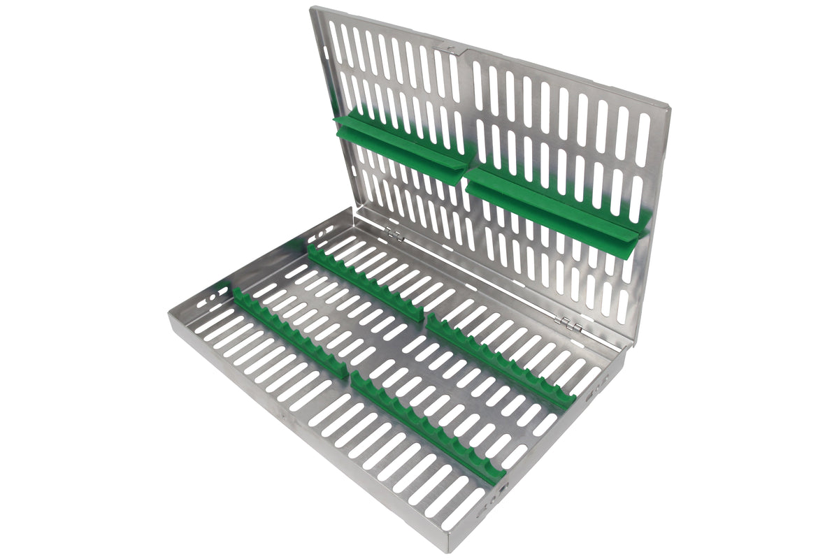 Sterilization Cassette for 20 Instruments - 260x180x22, W/O Lock, Non Detatchable - HiTeck Medical Instruments