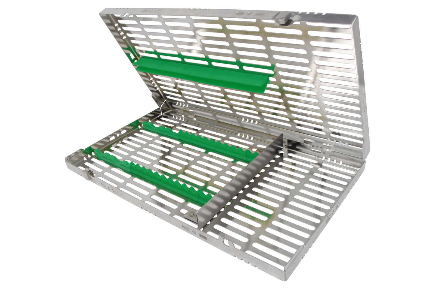Sterilization Cassette for 16 Instruments (4 Elevators), With Adjustable Accessory Area, Oral Surgery Set Up - 370*202*30 MM - HiTeck Medical Instruments