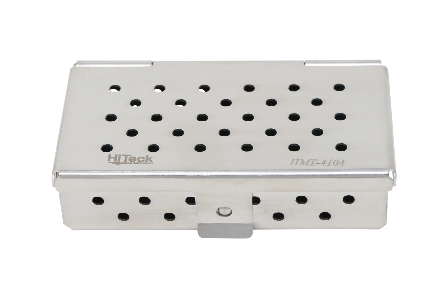 Sterilization Cassette for Clamps, Small Parts & Handpieces, With Silicone Mat - 80x40x20, Non Detachable - HiTeck Medical Instruments