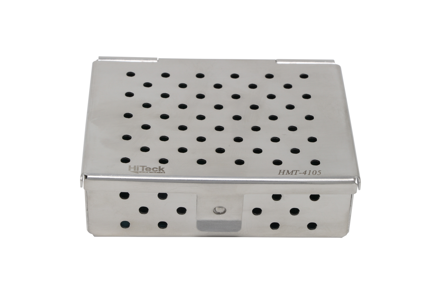 Sterilization Cassette for Clamps, Small Parts & Handpieces, With Silicone Mat - 80x60x25, Non Detachable - HiTeck Medical Instruments