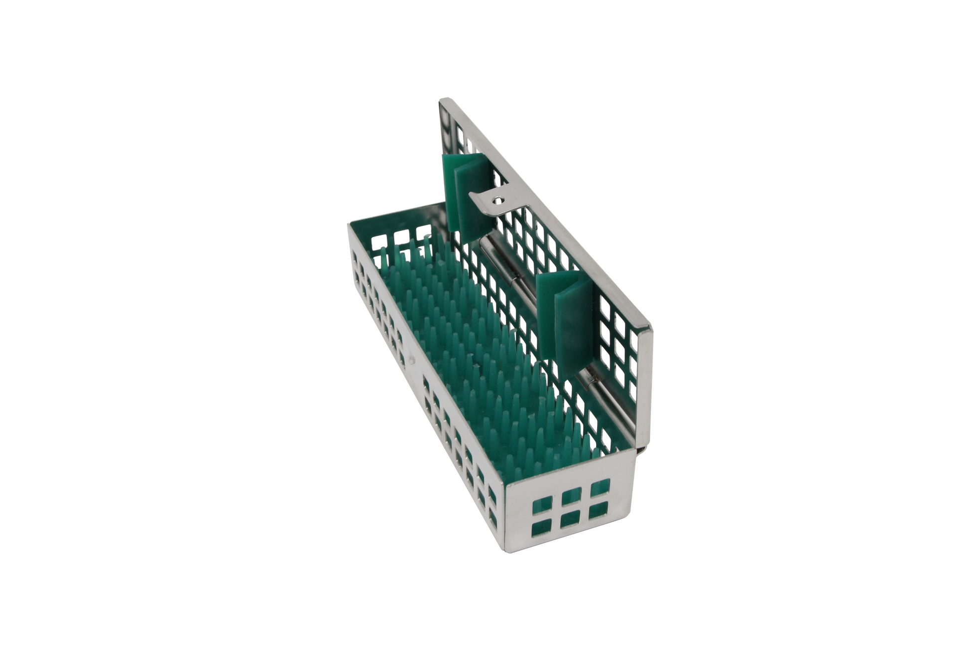 Sterilization Cassette for Clamps, Small Parts & Handpieces, With Silicone Mat - 150x40x30, Non Detachable - HiTeck Medical Instruments