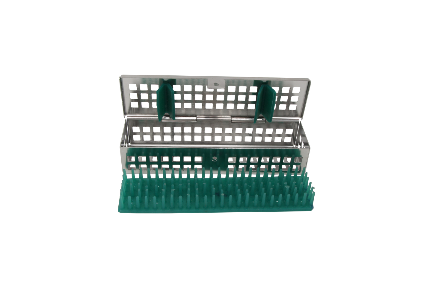 Sterilization Cassette for Clamps, Small Parts & Handpieces, With Silicone Mat - 150x40x30, Non Detachable - HiTeck Medical Instruments