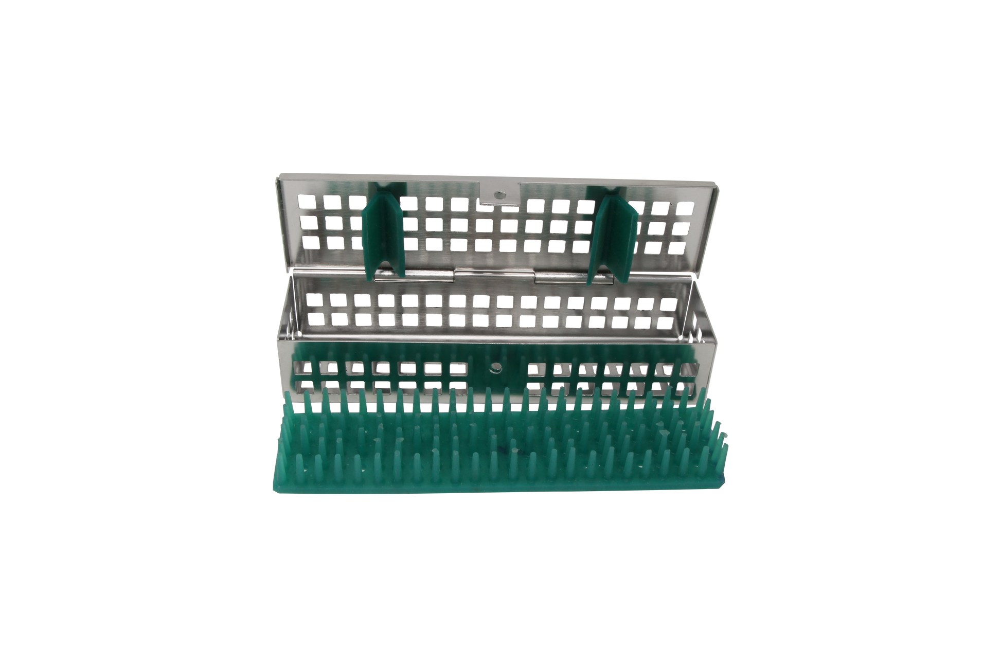 Sterilization Cassette for Clamps, Small Parts & Handpieces, With Silicone Mat - 150x40x30, Non Detachable - HiTeck Medical Instruments