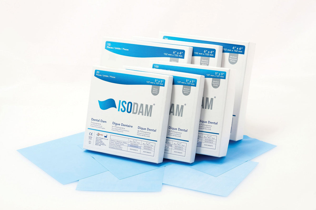ISODAM Rubber Dam , Non-Latex (***Buy 3+1 Free**) - 5"x5" Medium 20/Pk