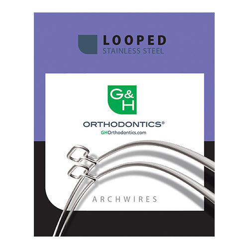Stainless Steel, .017x.025, Trueform™ I, T-Loop, Pack of 10 wires - .017 x .025 36mm