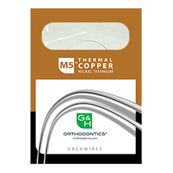 M5™ Thermal Copper NiTi, Rectangular Trueform™ I, Solo-Pack of 10 Wires - .016 x .016 Upper - G&H Orthodontics