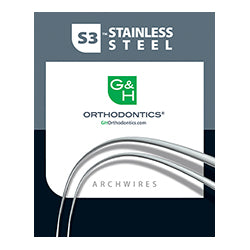 S304™ Stainless Steel Ortho Wires Rectangular Trueform I , 25/Pk (Roth&MBT Compatible) - .016" x .016" Lower - G&H