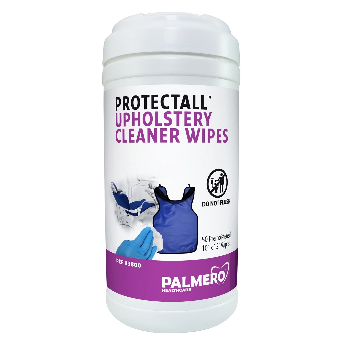 Protectall Upholstery Chair Cleaner Wipes 50/CAN #3800
