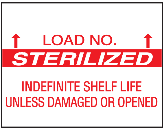 Record Keeping - 3M Comply Sterilization Load Labels Stickers Red , "Sterilized" #1269R - 1 Roll/Pack