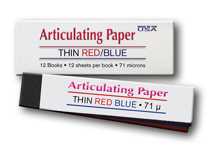 Articulating Paper Thin Blue - 144/Pkg -USA - Thin Combo Red/Blue