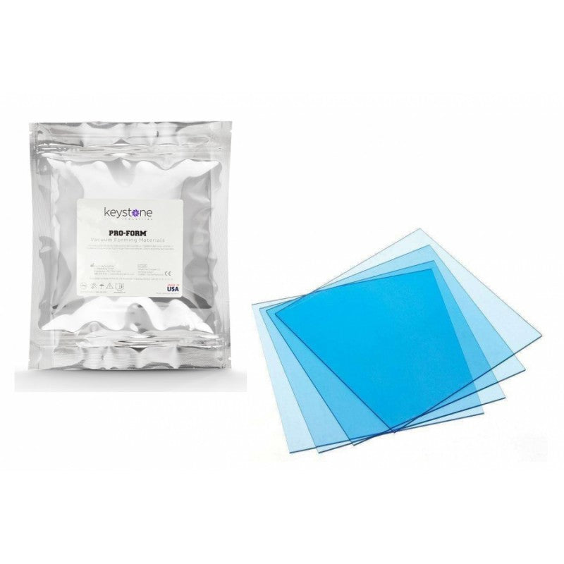 ProForm , Vacuum Forming Splint Material Clear 5"x5" .030(.8mm) 25/Pk #9615020 - Keystone Industries