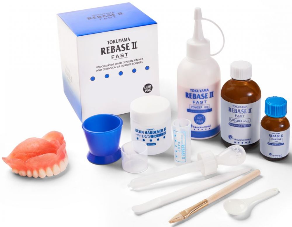 Rebase II Kit Light Pink Chairside Hard Denture Reliner #20660