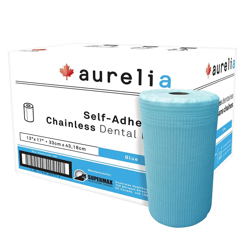 Aurelia, Self Adhesive Blue Bibs Chainless Bibs 500/Case