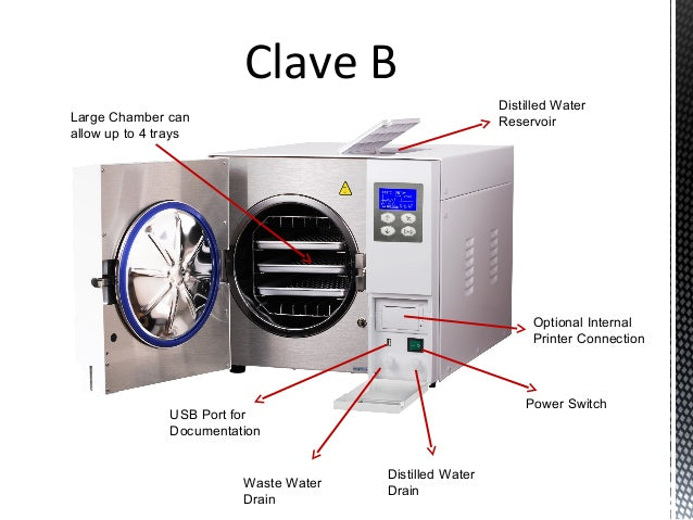 Flight Autoclave Clave B - Class B autoclave, Vacuum full automatic autoclave 4/Trays