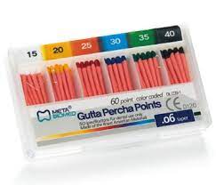 Gutta Percha Points .06 Taper 60/Pk- MetaBiomed - .06 Asst 15-40 - Meta Biomed