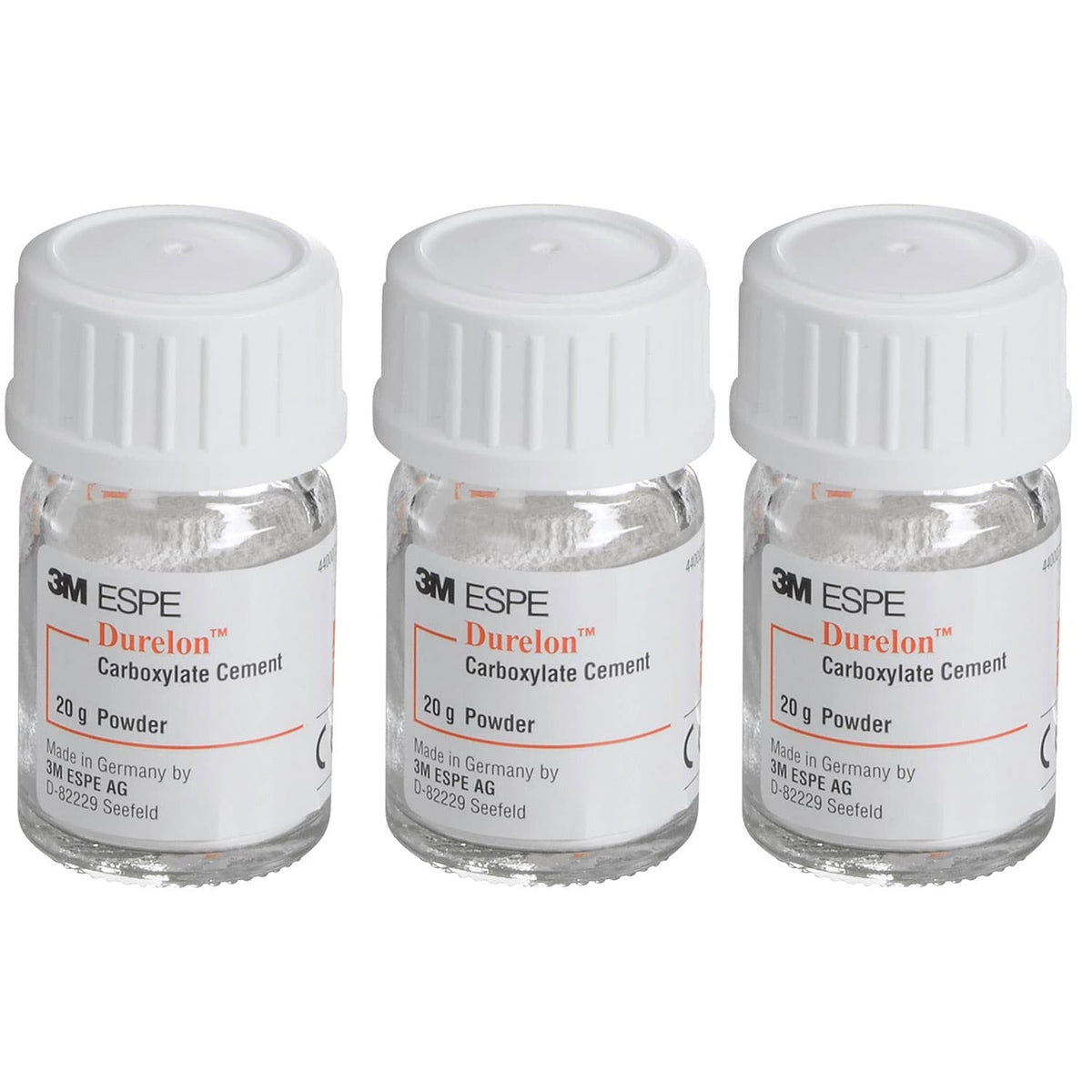 Durelon Carboxylate Luting Cement Powder Refill, 3x20gm #38236 -Liquid 40ml #38216 - Powder 3/Pk