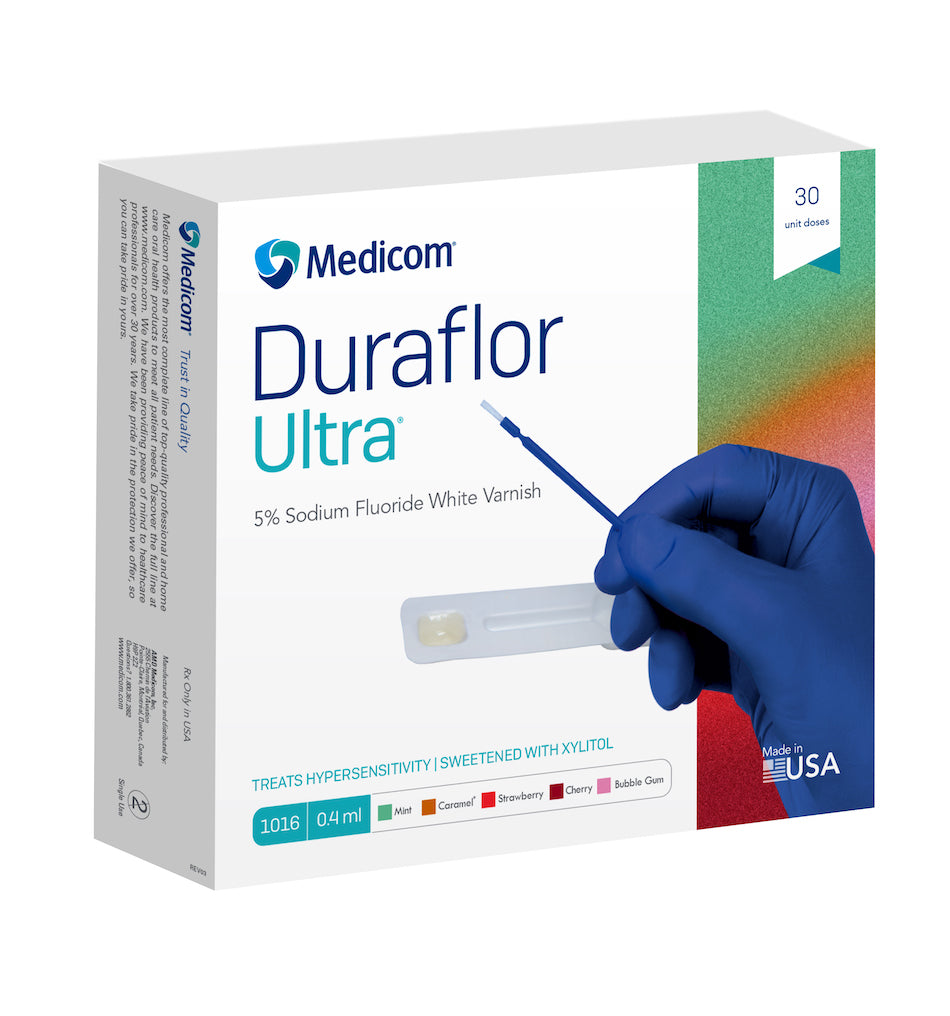 Duraflor Ultra 5% Sodium Fluoride White Varnish, 30/Box #1031 - Mint - Medicom